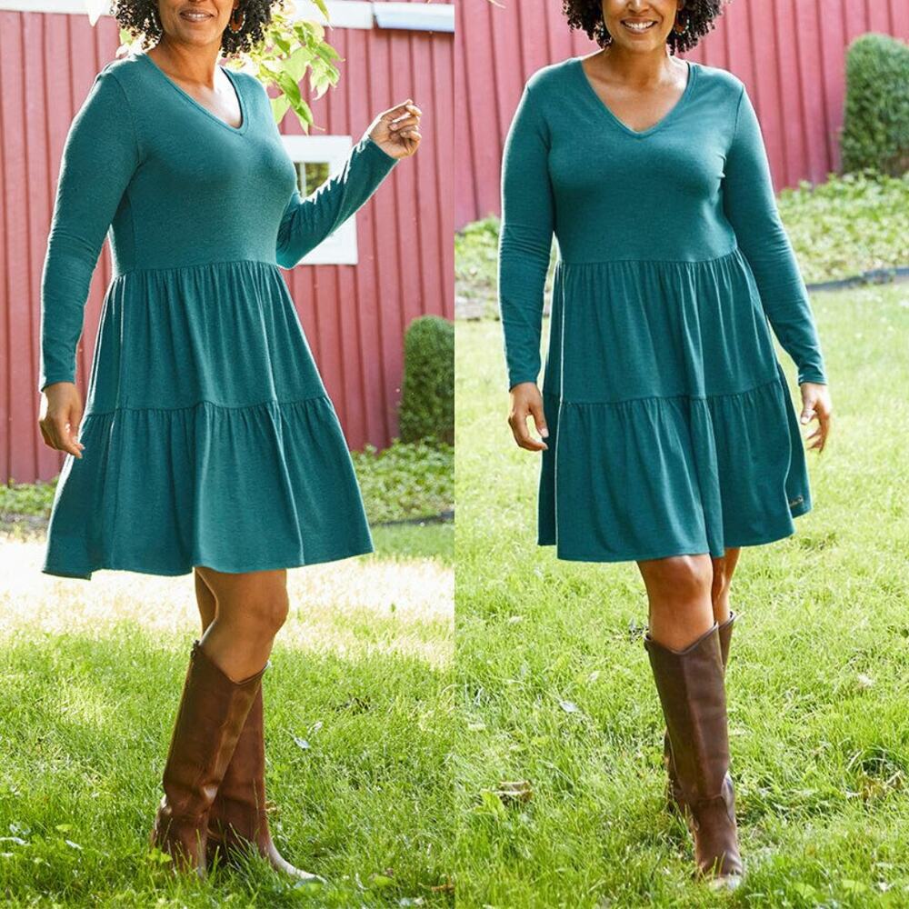 Matilda Jane | NWT Best of the Best Teal Blue Long Sleeve Fit & Flare Dress